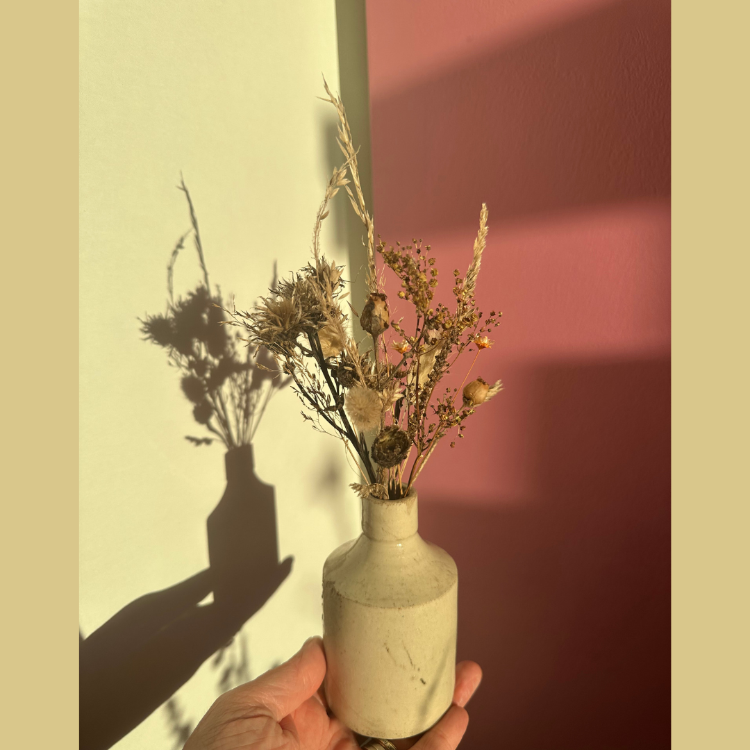 Dried Flowers in Antique Vase #1