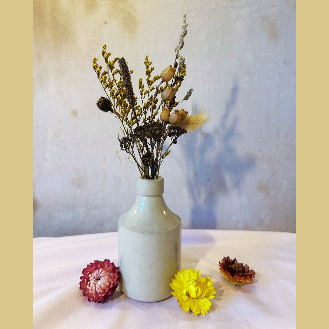 Dried Flowers in Antique Vase #3