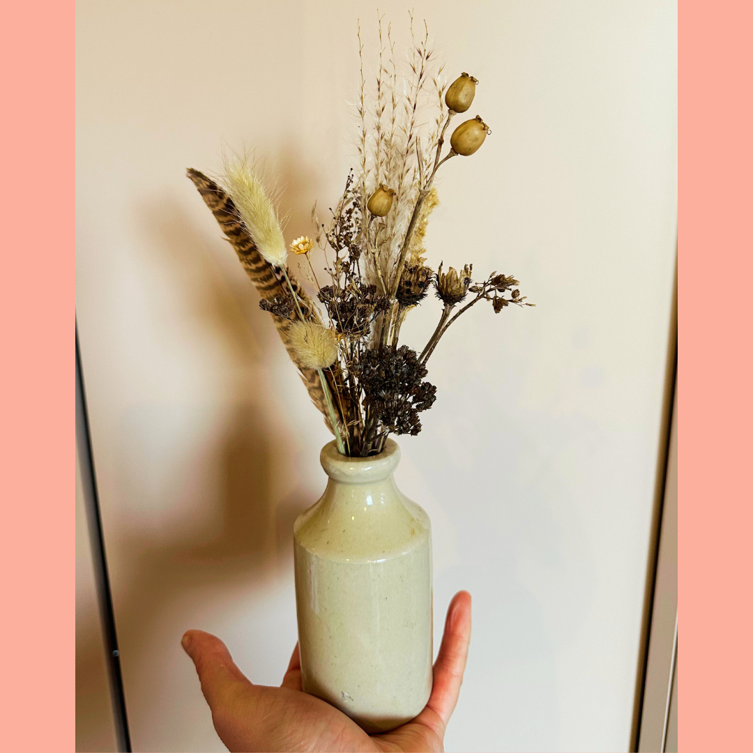Dried Flowers in Antique Vase #6