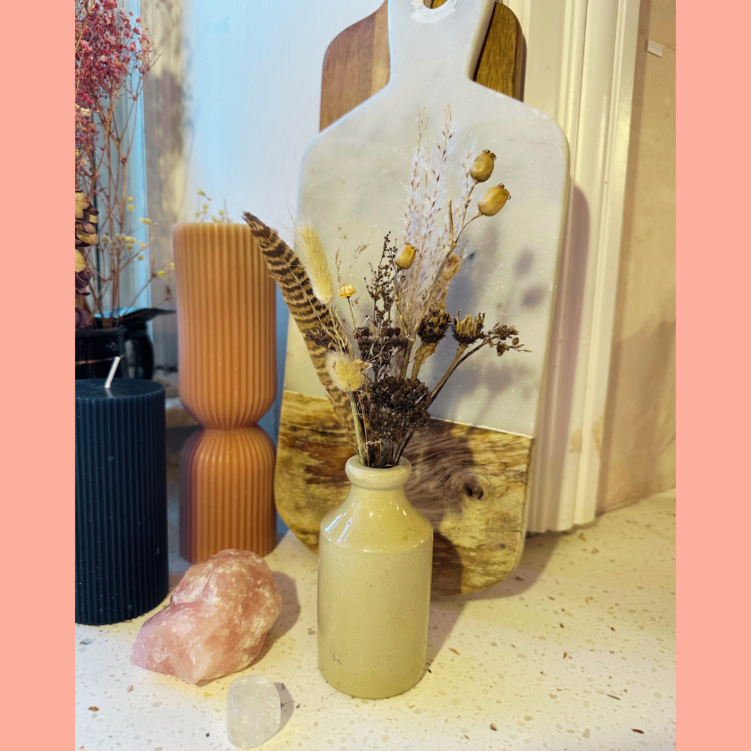 Dried Flowers in Antique Vase #6