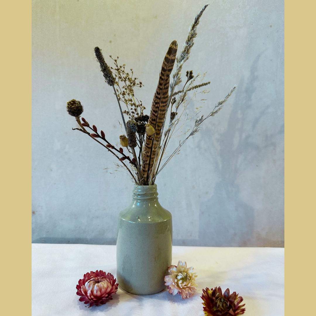 Dried Flowers in Antique Vase #7